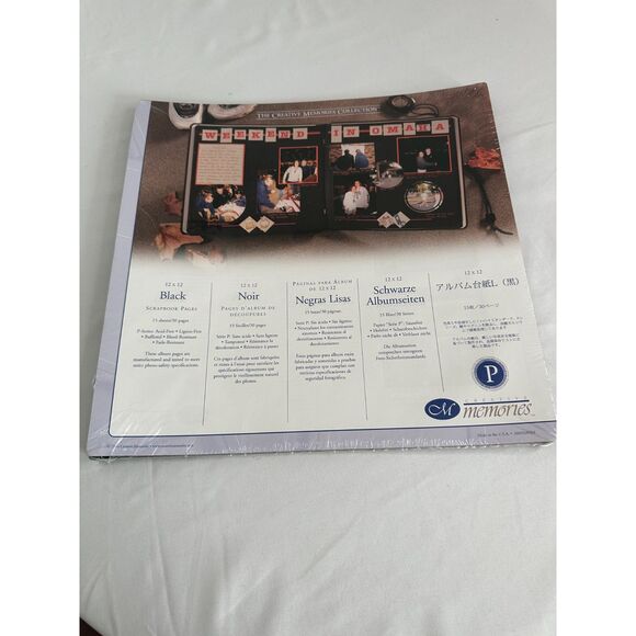 Creative Memories 12x12 Original Scrapbook Black Refill Pages 15 Sheets NEW - Picture 1 of 3